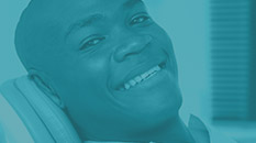 Blue green square with periodontal therapies