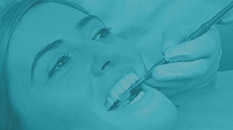 Blue green square with preventive dentistry services