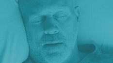 Blue green square with sleep apnea services